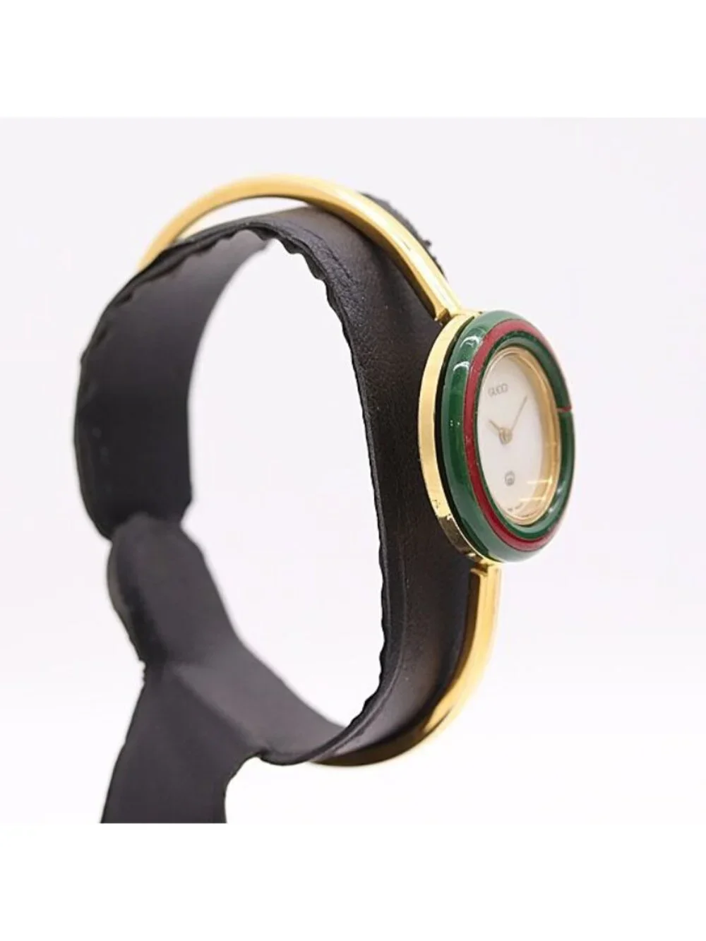 Gucci Change Bezel White Dial Bangle Watch